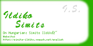 ildiko simits business card